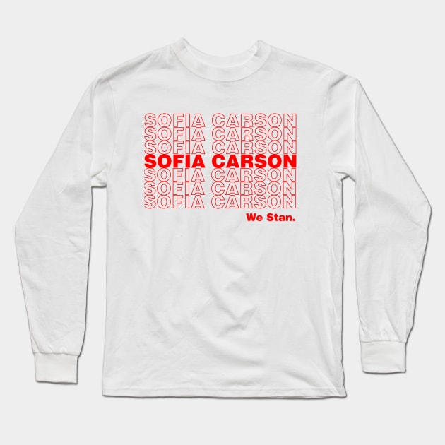 Thank You Sofia Carson Long Sleeve T-Shirt by PlanetWeirdPod